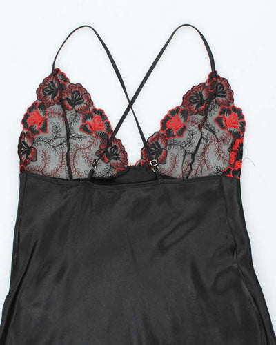 Vintage Y2k 00s Ahu Lingerie Satin Slip Dress - S