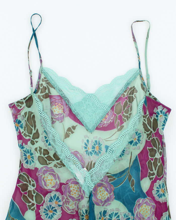 Vintage Y2k 00s Victoria's Secret Silk Sheer Slip Dress - S
