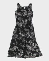 Vintage 90s Chico's Silk Floral Dress - L