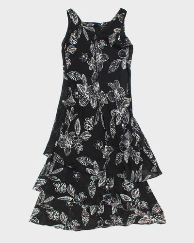 Vintage 90s Chico's Silk Floral Dress - L