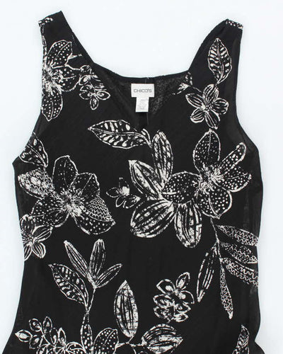 Vintage 90s Chico's Silk Floral Dress - L