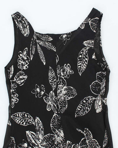 Vintage 90s Chico's Silk Floral Dress - L