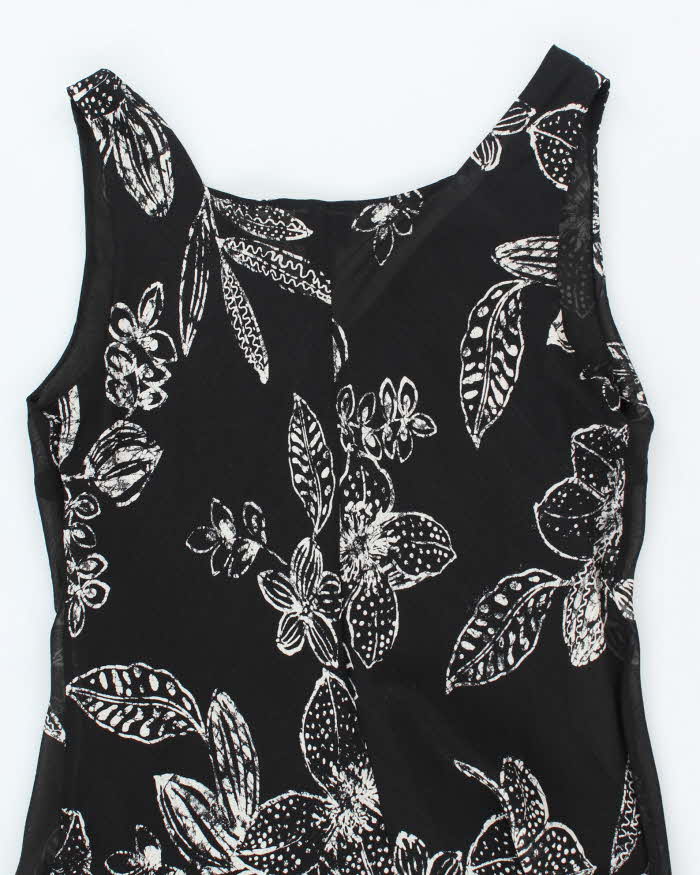 Vintage 90s Chico's Silk Floral Dress - L