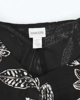 Vintage 90s Chico's Silk Floral Dress - L