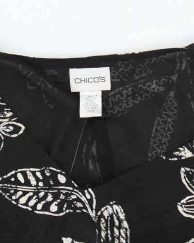 Vintage 90s Chico's Silk Floral Dress - L