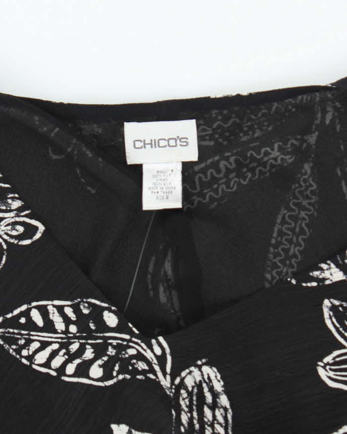 Vintage 90s Chico's Silk Floral Dress - L