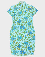 Vintage 60s Cheongsam Dress - S