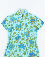 Vintage 60s Cheongsam Dress - S