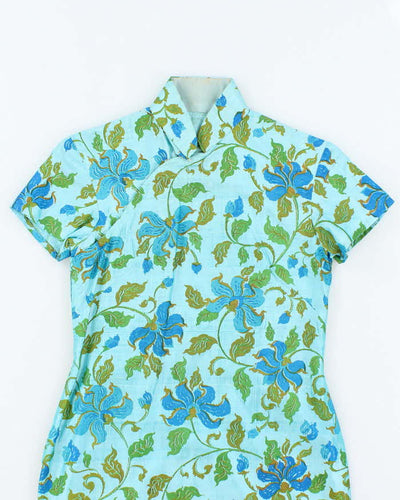 Vintage 60s Cheongsam Dress - S