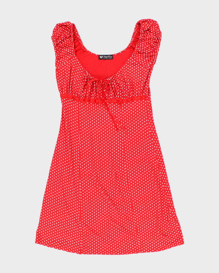 Vintage Y2k 00s Papillon Polka Dot Dress - M