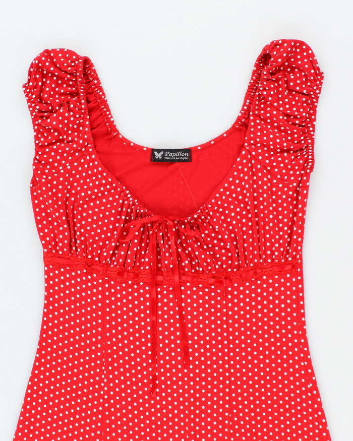 Vintage Y2k 00s Papillon Polka Dot Dress - M