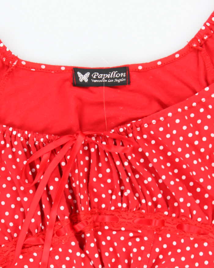 Vintage Y2k 00s Papillon Polka Dot Dress - M