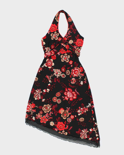 Vintage 90s Vol. 1 Asymmetric Hem Halter Dress - S