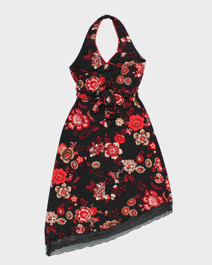 Vintage 90s Vol. 1 Asymmetric Hem Halter Dress - S