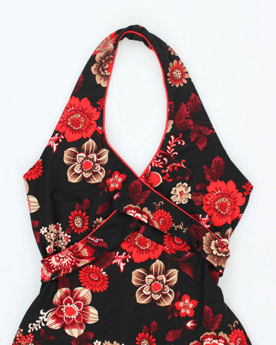 Vintage 90s Vol. 1 Asymmetric Hem Halter Dress - S