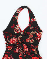 Vintage 90s Vol. 1 Asymmetric Hem Halter Dress - S