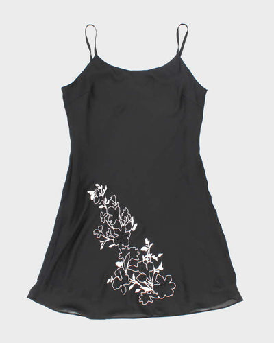 Vintage 90s Lori M Black Beaded Dress - XL