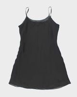 Vintage 90s Lori M Black Beaded Dress - XL