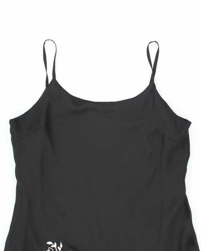 Vintage 90s Lori M Black Beaded Dress - XL