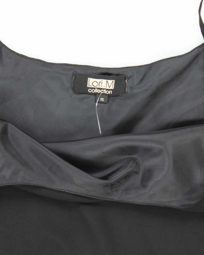 Vintage 90s Lori M Black Beaded Dress - XL