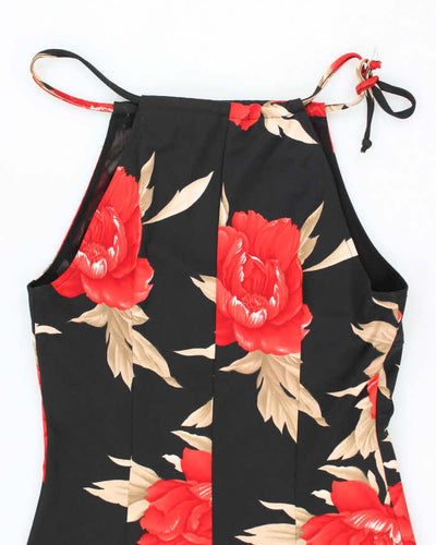 Vintage 90s Jacquline Conor Asymmetric Hem Floral Dress - S