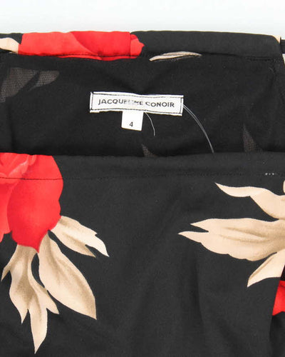 Vintage 90s Jacquline Conor Asymmetric Hem Floral Dress - S