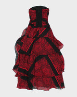 Vintage Y2k 00s Le Chateau Flowy Dress - XXS