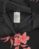 Vintage 90s Black Floral Maxi Dress - M