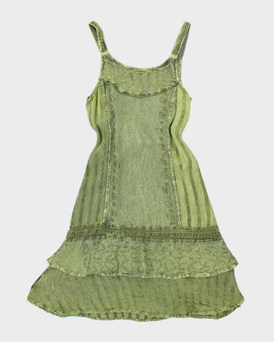 Vintage 90s Model France Green Dress - M