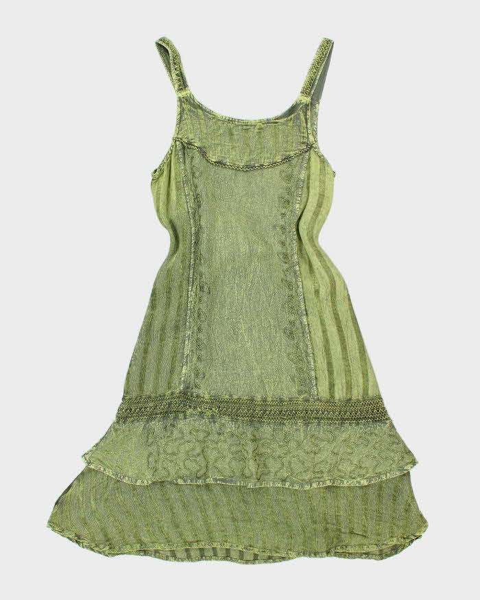 Vintage 90s Model France Green Dress - M