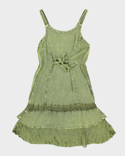 Vintage 90s Model France Green Dress - M