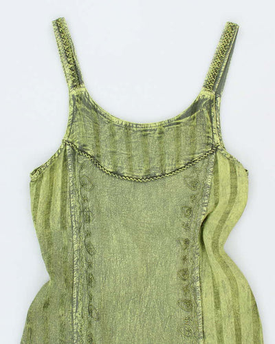 Vintage 90s Model France Green Dress - M