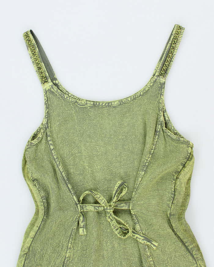 Vintage 90s Model France Green Dress - M
