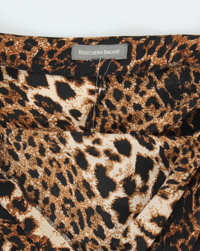 Vintage 90s Beechers Brook Leopard Print Dress - L