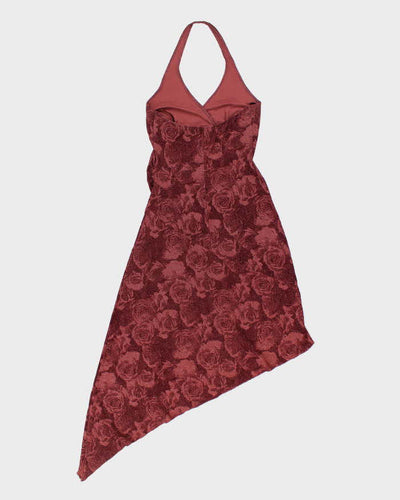 Vintage Y2k 00s Le Chateau Sparkly Halter Dress - S