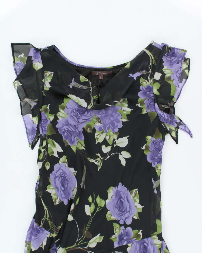 Vintage 90s Jessica Floral Flowy Dress - L