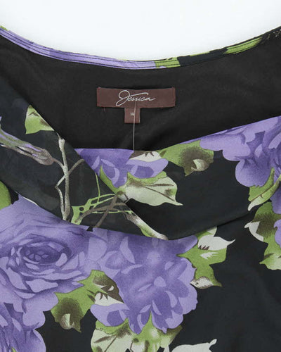 Vintage 90s Jessica Floral Flowy Dress - L