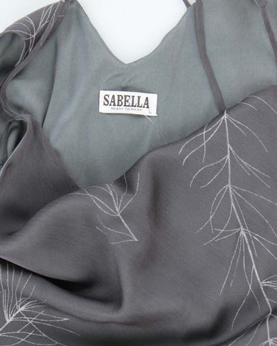 Vintage 90s Sabella Grey Dress - S