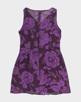 Vintage 90s Coppernob Sheer Floral Dress - L