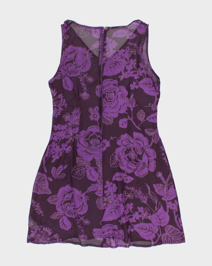 Vintage 90s Coppernob Sheer Floral Dress - L
