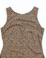 Vintage 90s Reitmans Velvet Leopard Print Dress - M