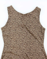 Vintage 90s Reitmans Velvet Leopard Print Dress - M