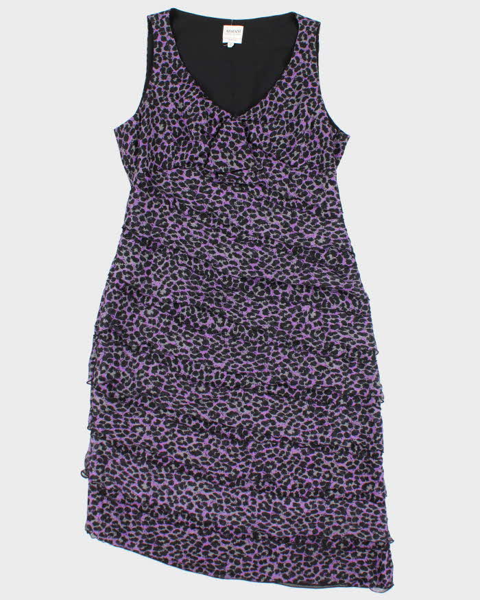 Vintage Y2k 00s Armani Collezioni Leopard Print Dress - M