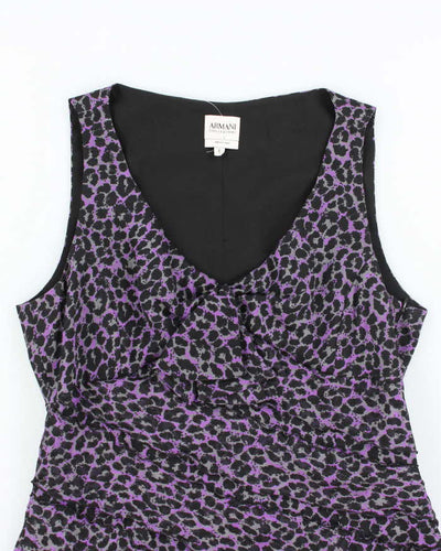 Vintage Y2k 00s Armani Collezioni Leopard Print Dress - M