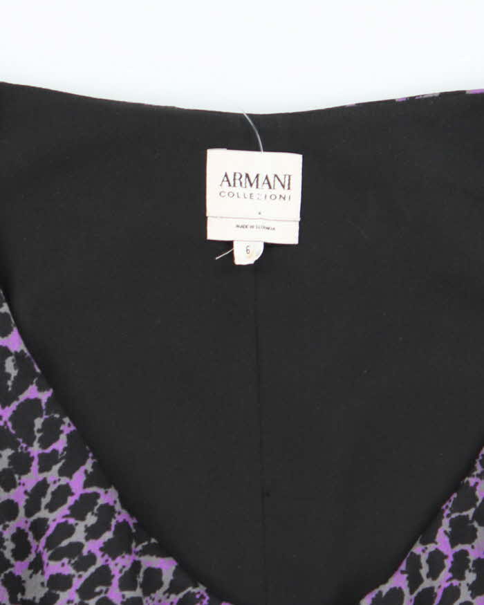 Vintage Y2k 00s Armani Collezioni Leopard Print Dress - M