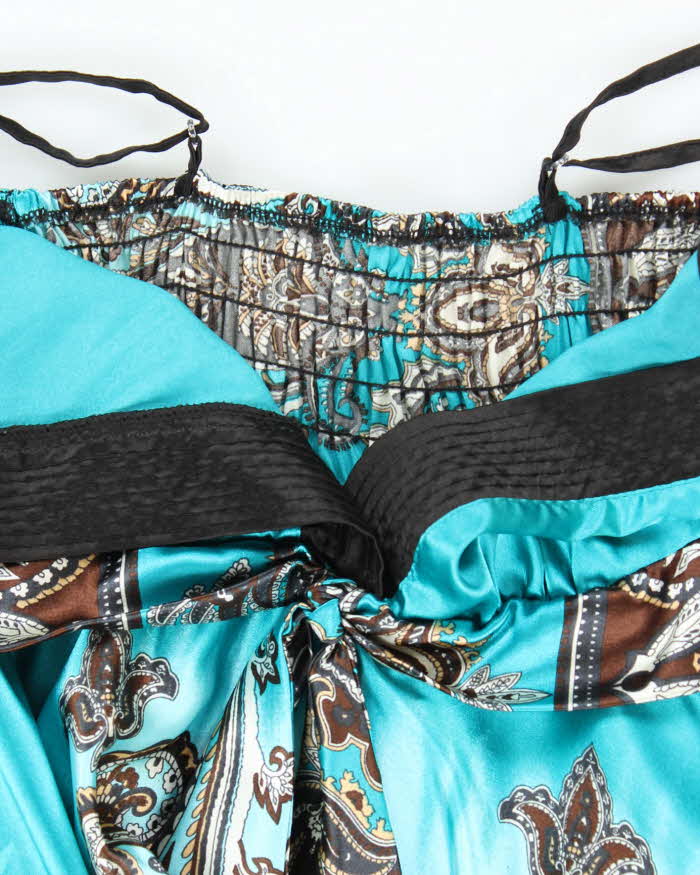 Vintage Y2k 00s Glam &amp; Fame Satin Handkerchief Hem Dress - S/M