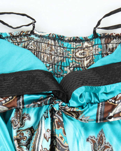 Vintage Y2k 00s Glam & Fame Satin Handkerchief Hem Dress - S/M