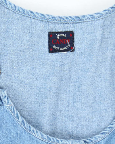 Vintage 90s Candy Jeans Dungaree Denim Dress - M