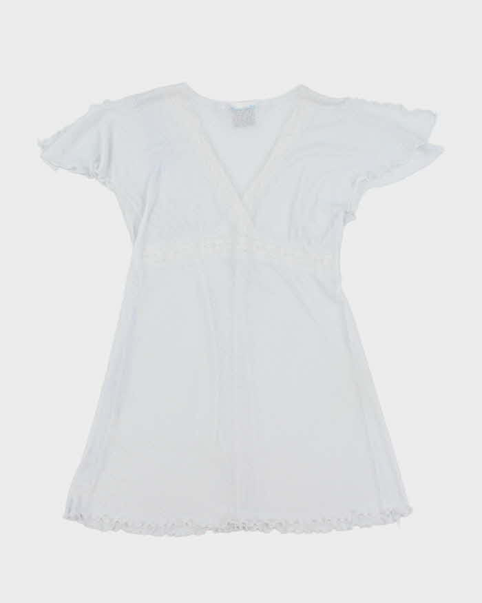Vintage Y2k 00s Cover Me Beaded Sheer Dress - M