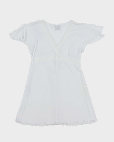 Vintage Y2k 00s Cover Me Beaded Sheer Dress - M